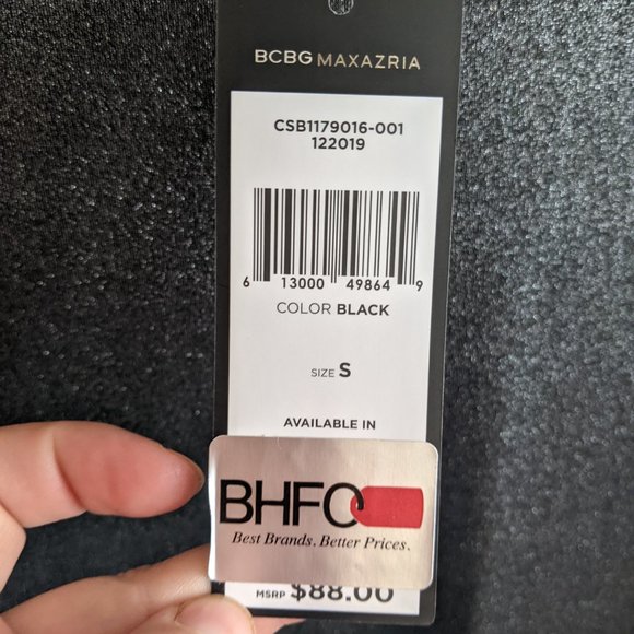 BCBGENERRATION Black metallic turtleneck top - Picture 7 of 11